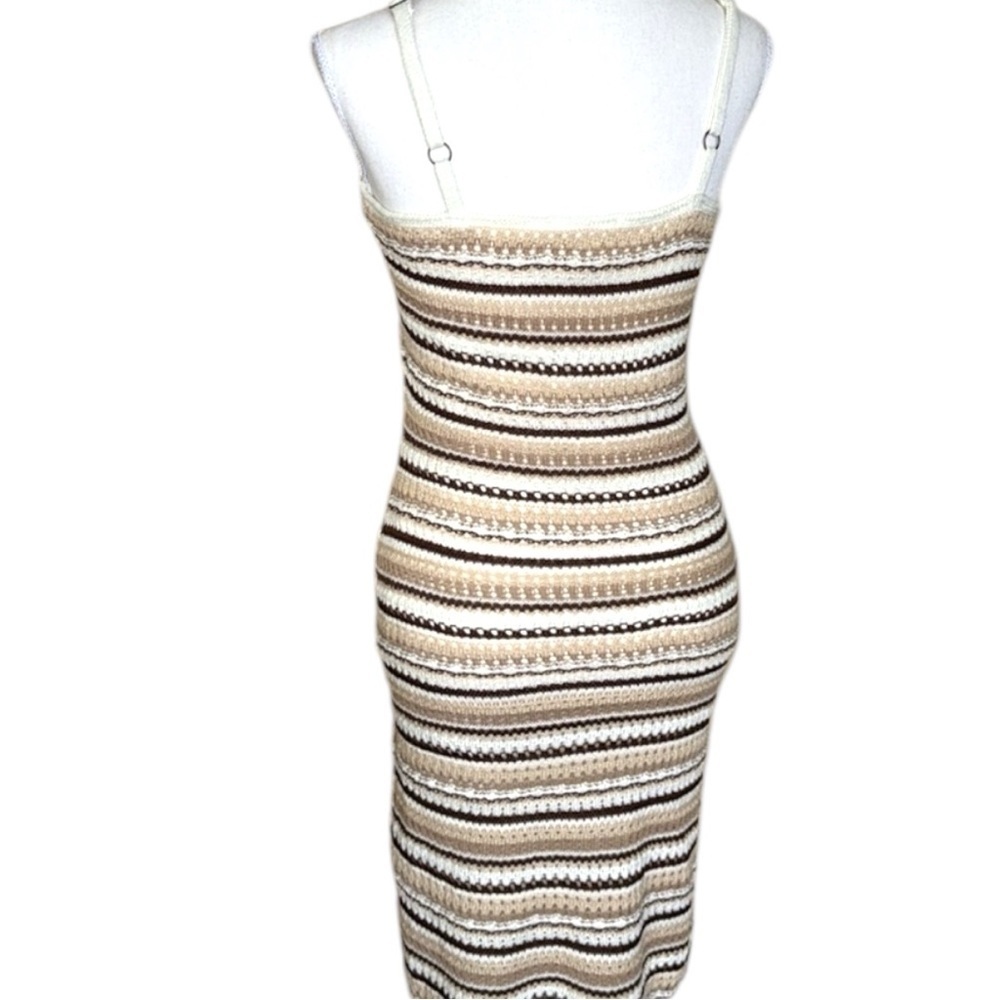 NWT Olive+Oak Crochet Slip Bodycon Sundress Lined Summer Sexy Retro Boho Hippie - Picture 5 of 12